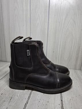 Horze Wexford Paddlock Equestian Front Zip Boots Kids Size 5 Horseback Riding